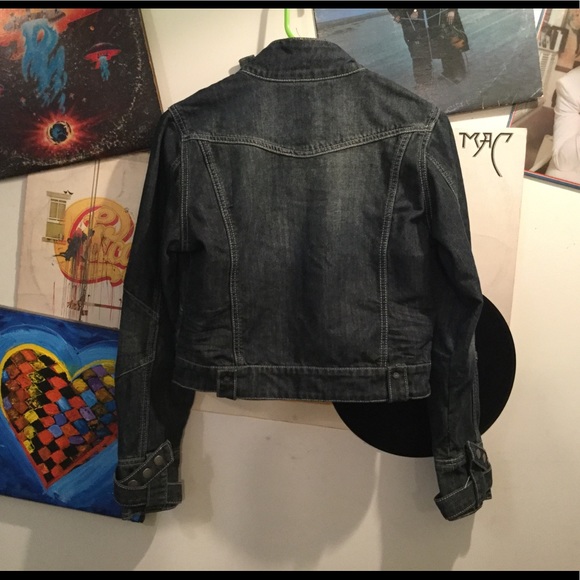 DOLLHOUSE WOMENS CROPPED DENIM JACKET M - Picture 3 of 4